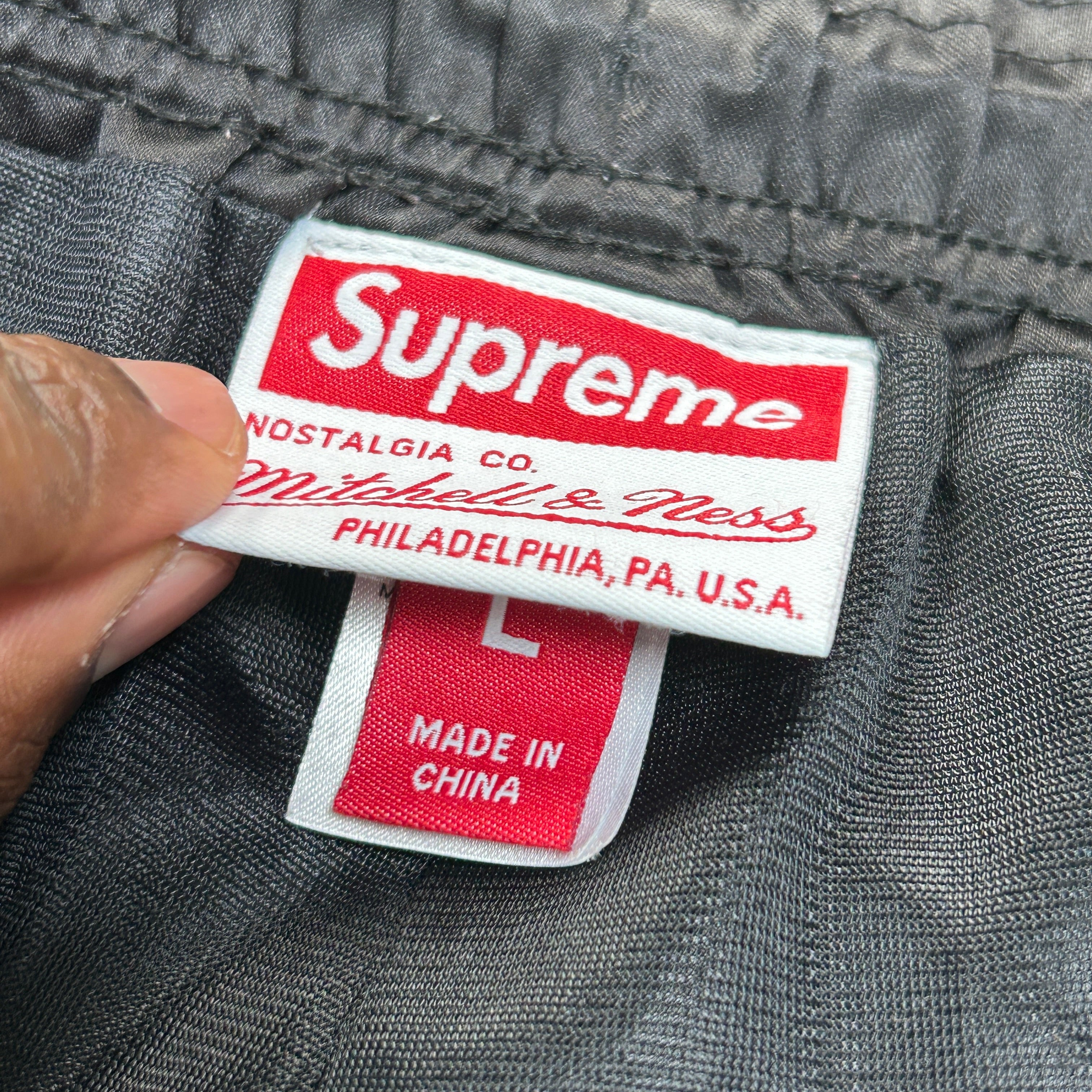 SUPREME SS23 MITCHELL & NESS SATIN BASKETBALL SHORTS