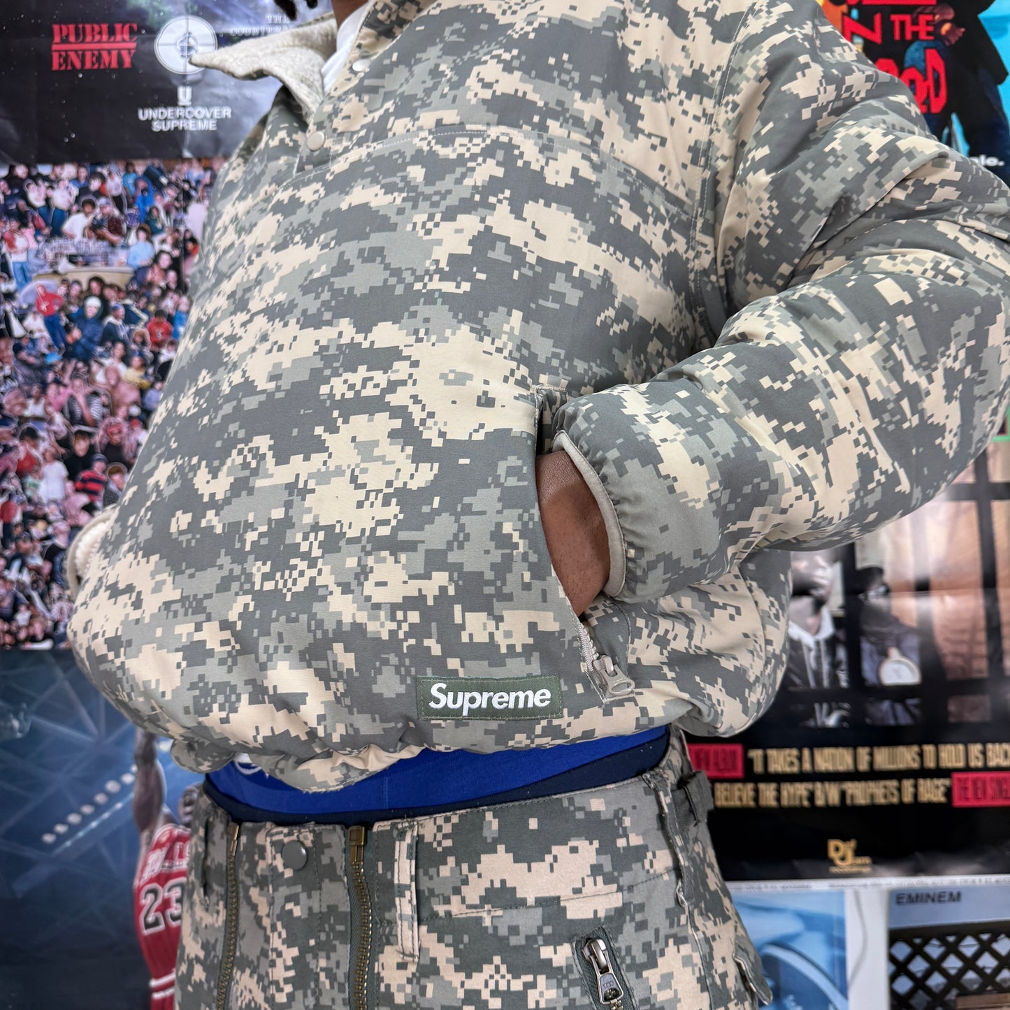 SUPREME FW23 POLARTEC SHEARLING REVERSIBLE PULLOVER