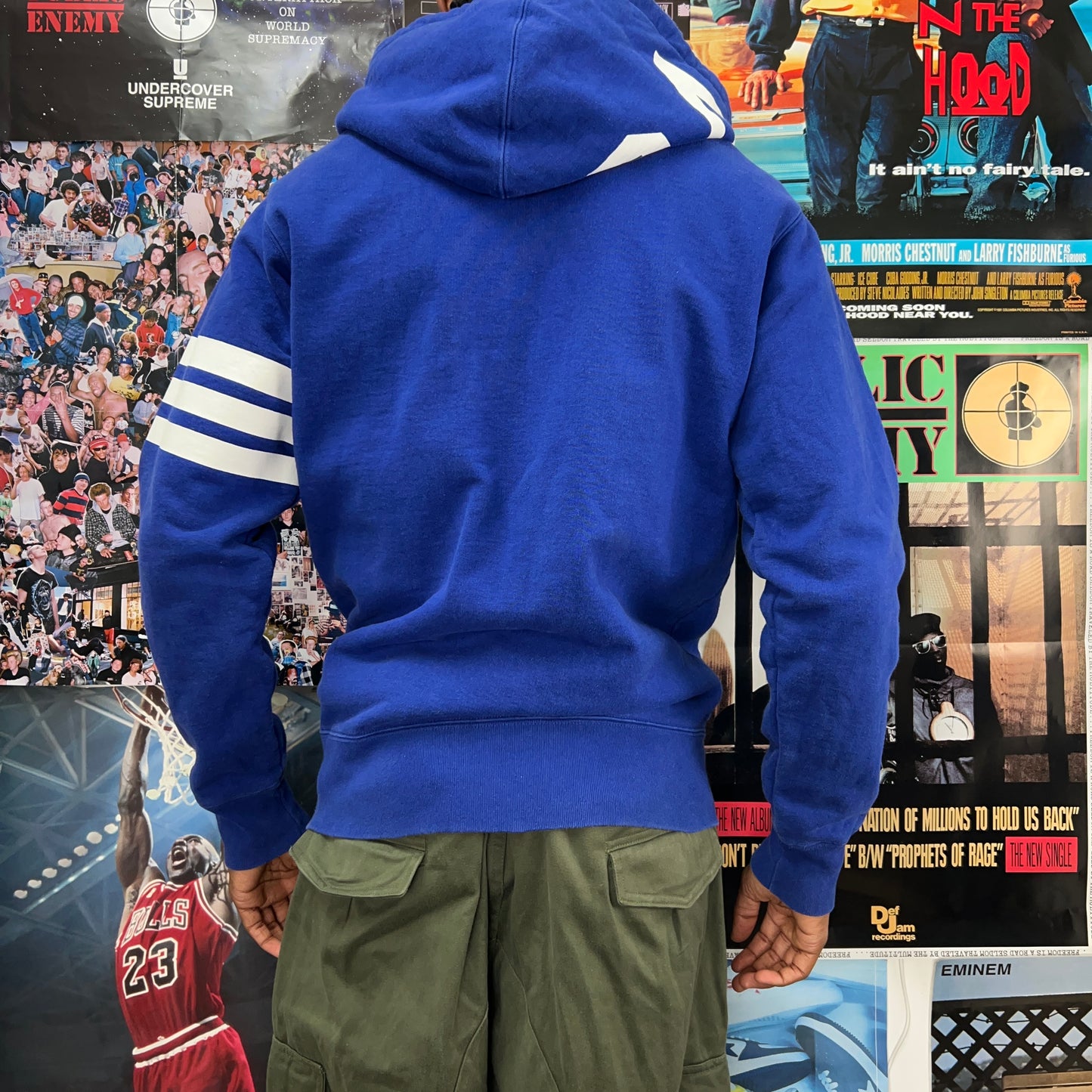 SUPREME 2008 94 STRIPED ZIP UP HOODIE