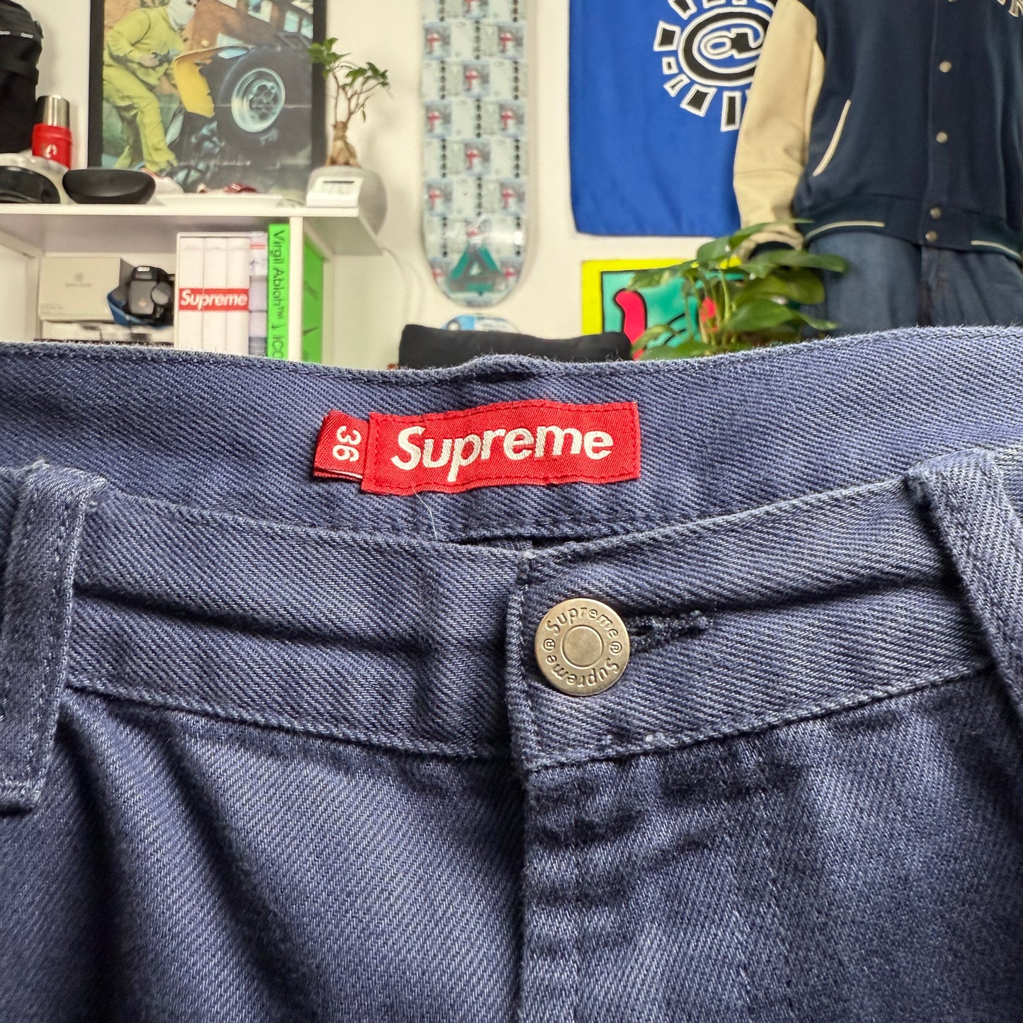 SUPREME SS24 BAGGY NAVY JEANS