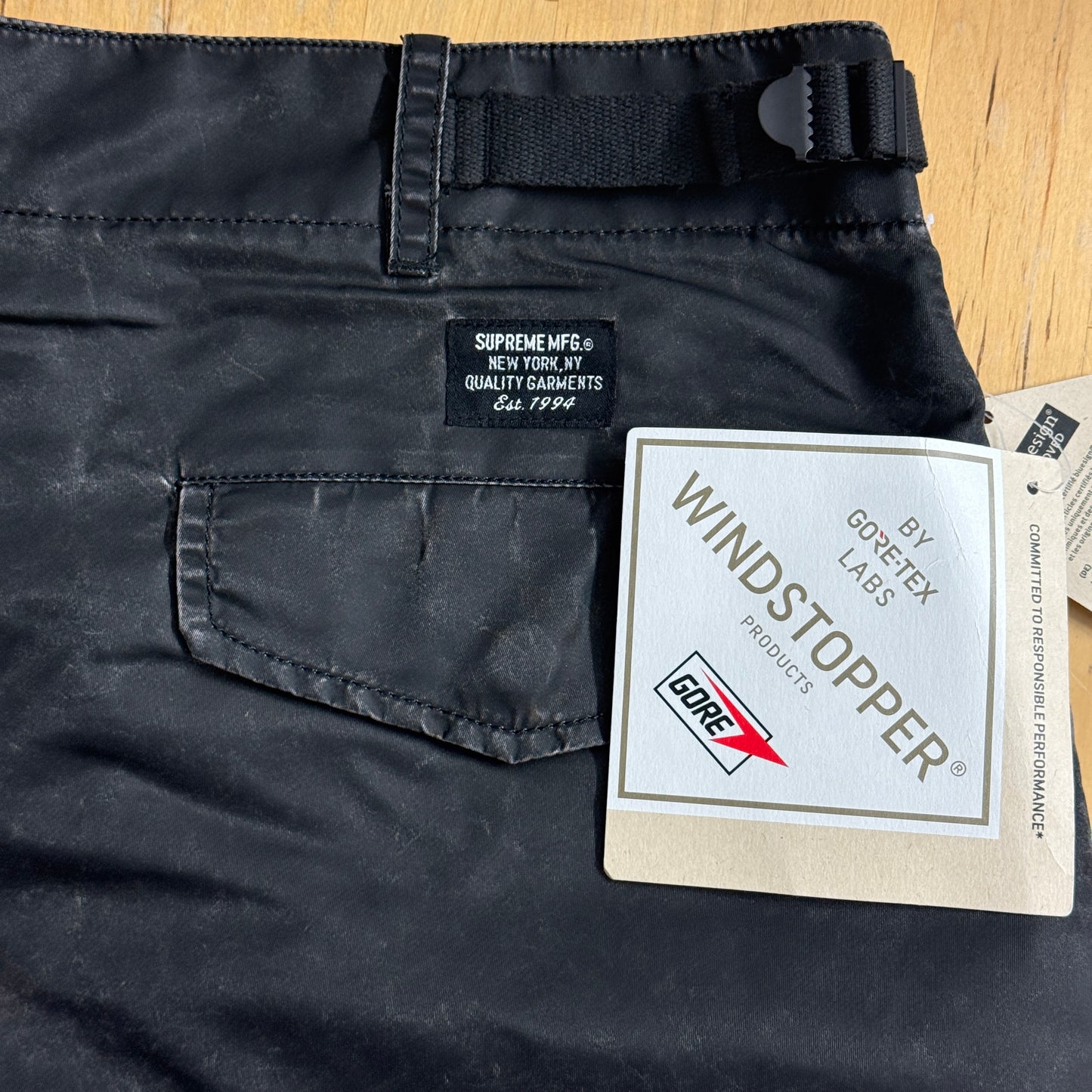 SUPREME FW24 WASHED FLIGHT SATIN CARGO PANT