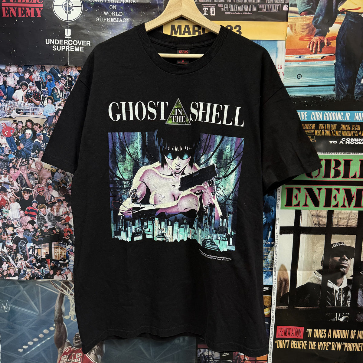 GEEKS RULE GHOST IN THE SHELL TEE BLACK