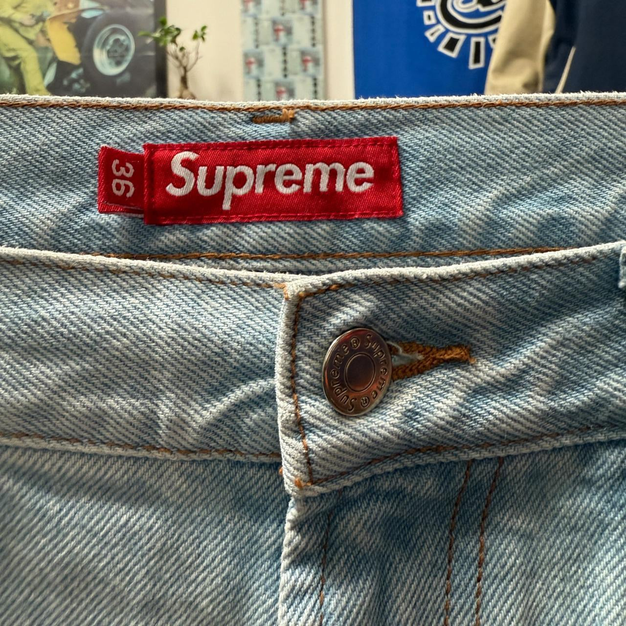SUPREME SS25 BAGGY LIGHT DENIM SHORTS