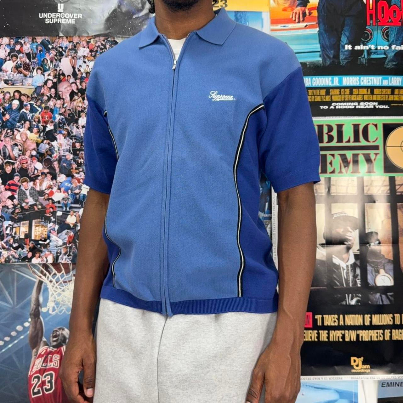 SUPREME FW23 PIPING ZIP UP POLO