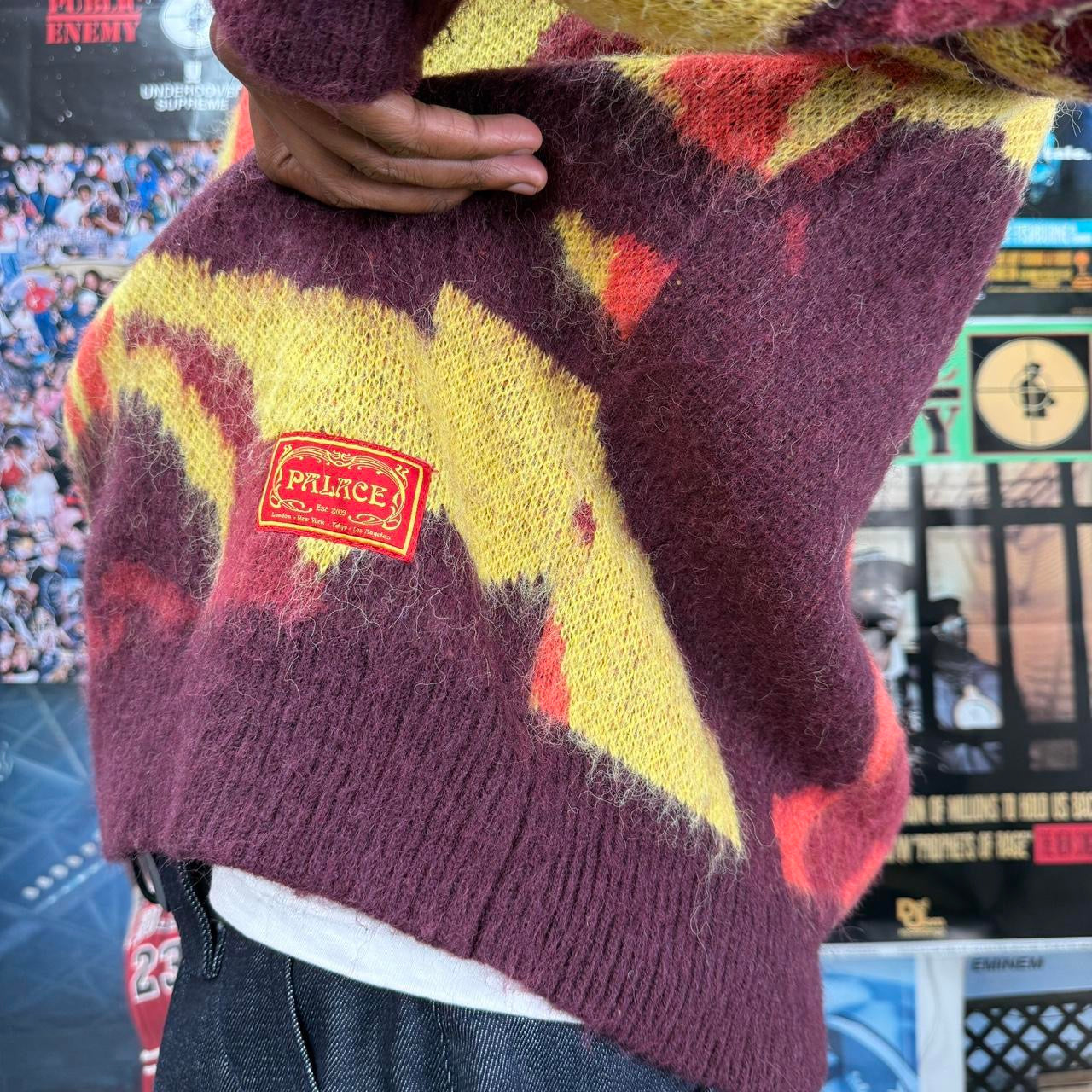 PALACE FW23 HAIRY CAMO KNIT