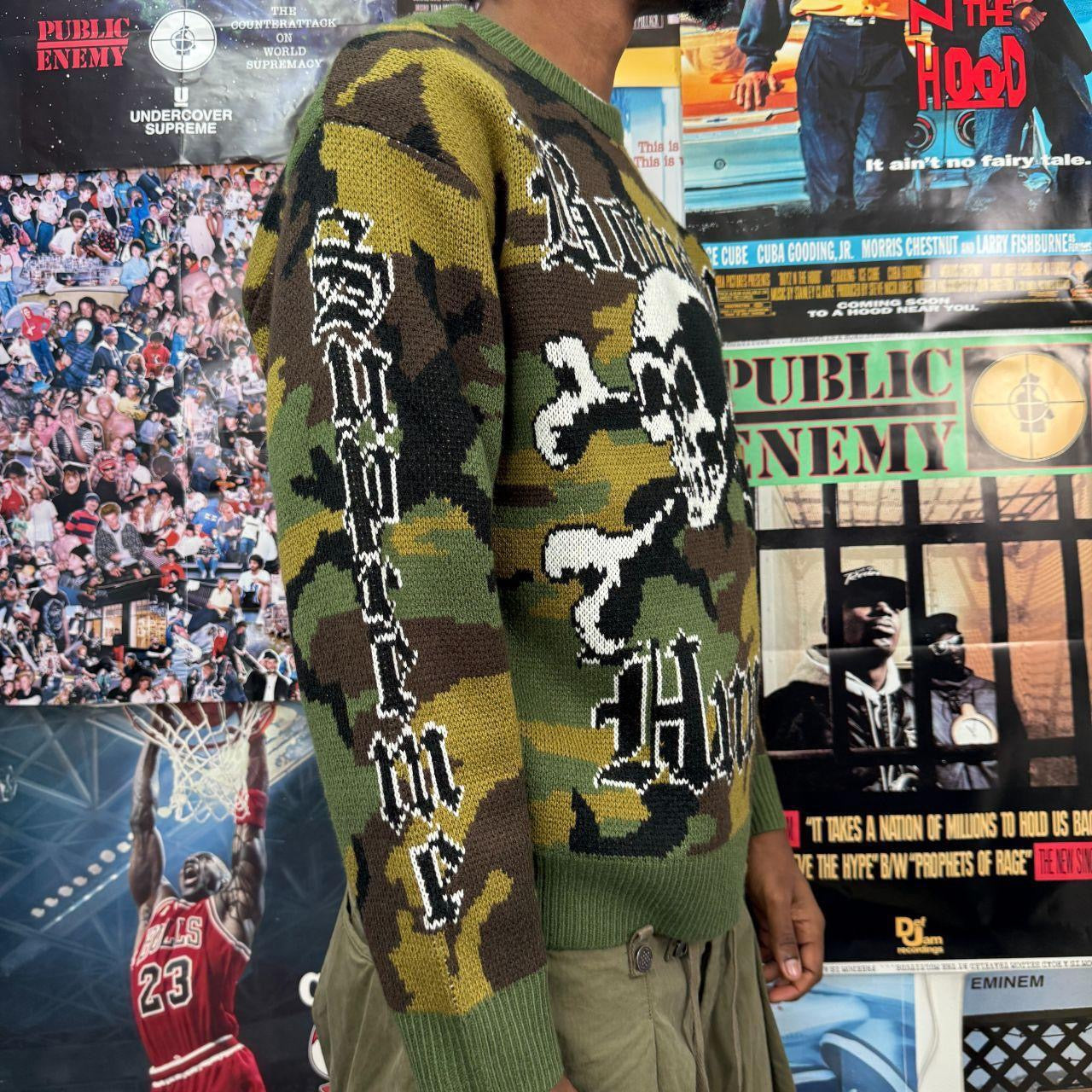 SUPREME FW23 CAMO BOUNTY HUNTER KNIT JUMPER