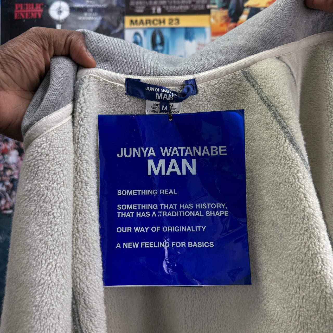 JUNYA WATANABE MAN ZIPPED DRAWSTRING HOODIE