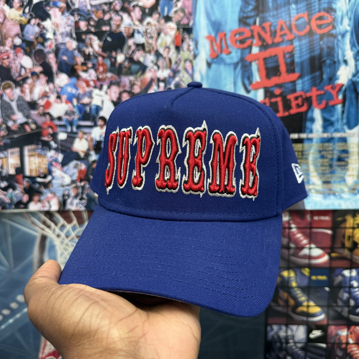 SUPREME SS26 GOTHIC OUTLINE ADJUSTABLE NEW ERA CAP