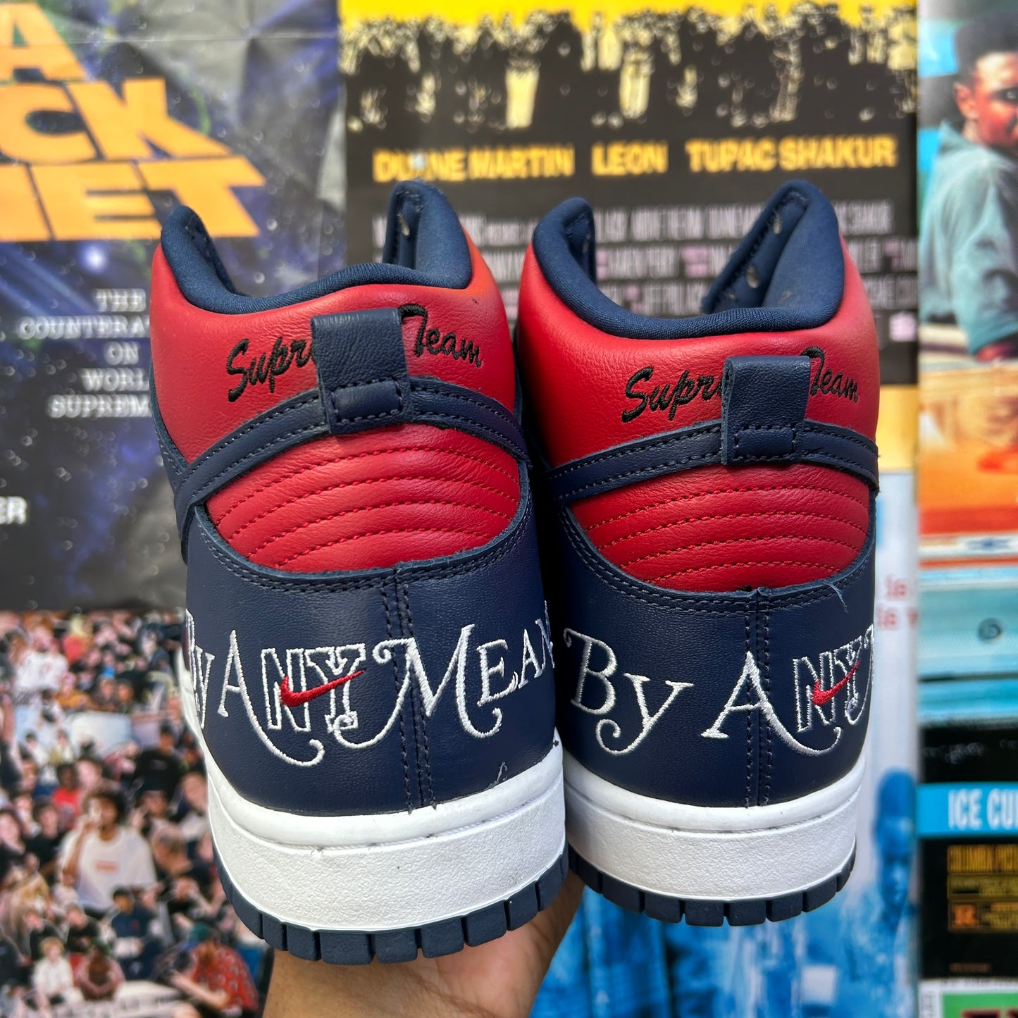 SUPREME NIKE SB DUNK HIGH 'BY ANY MEANS"