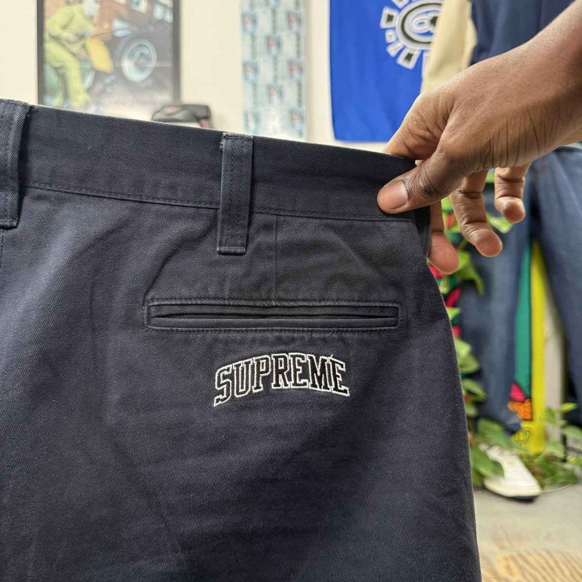 SUPREME SS26 NAVY CHINO PANT