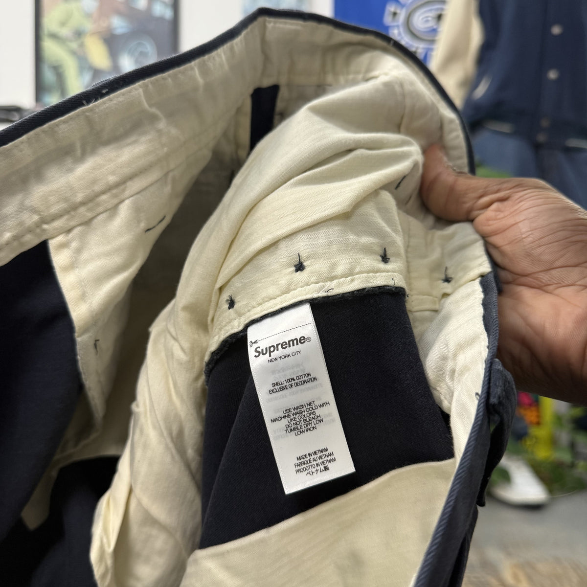 SUPREME SS26 NAVY CHINO PANT