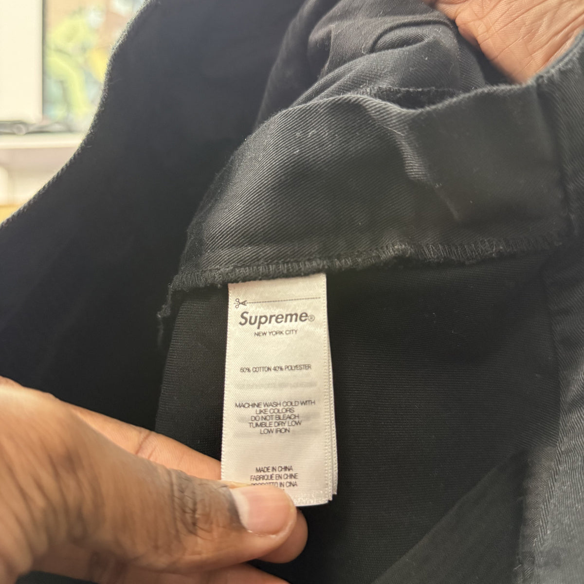 SUPREME FW26 BLACK WORK PANT