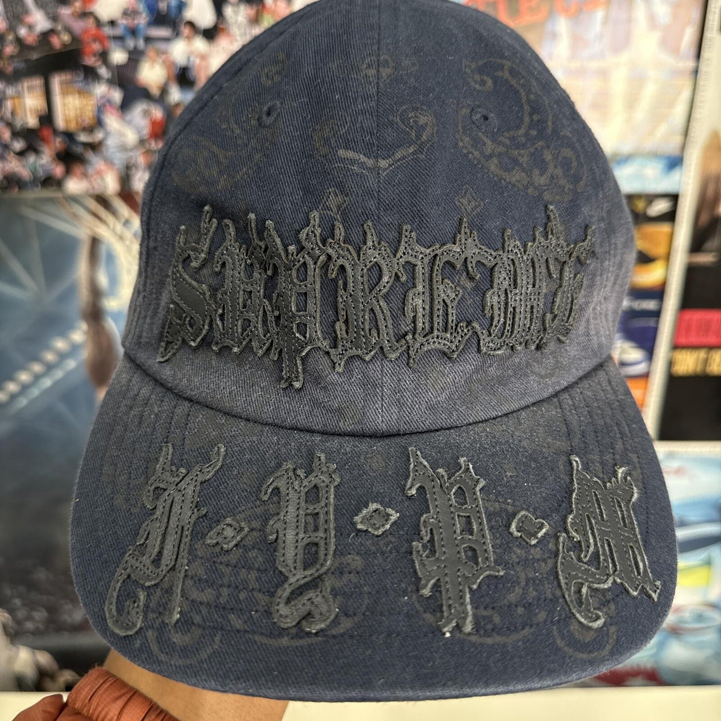 SUPREME SS25 LEATHER APPLIQUE 6 PANEL