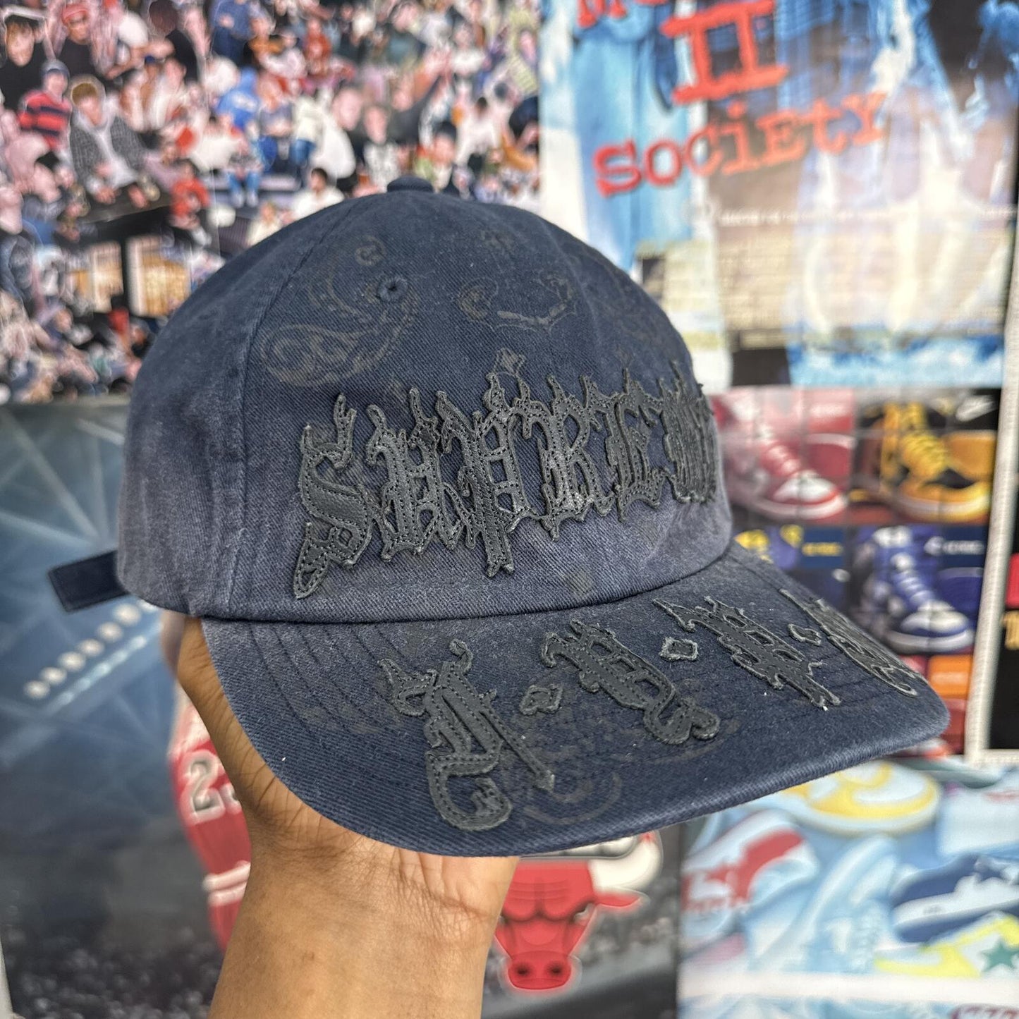 SUPREME SS25 LEATHER APPLIQUE 6 PANEL