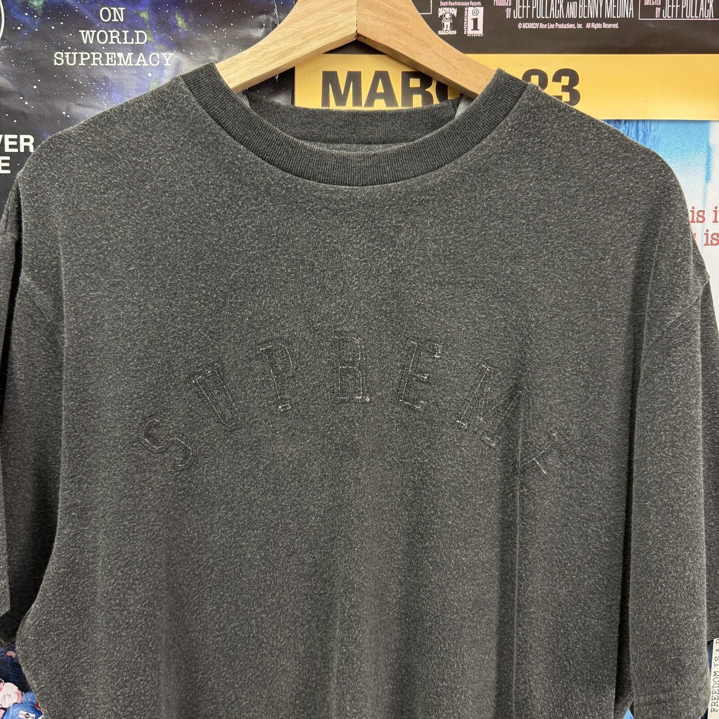 SUPREME FW25 BLACK OVERPRINT S/S TOP / TEE