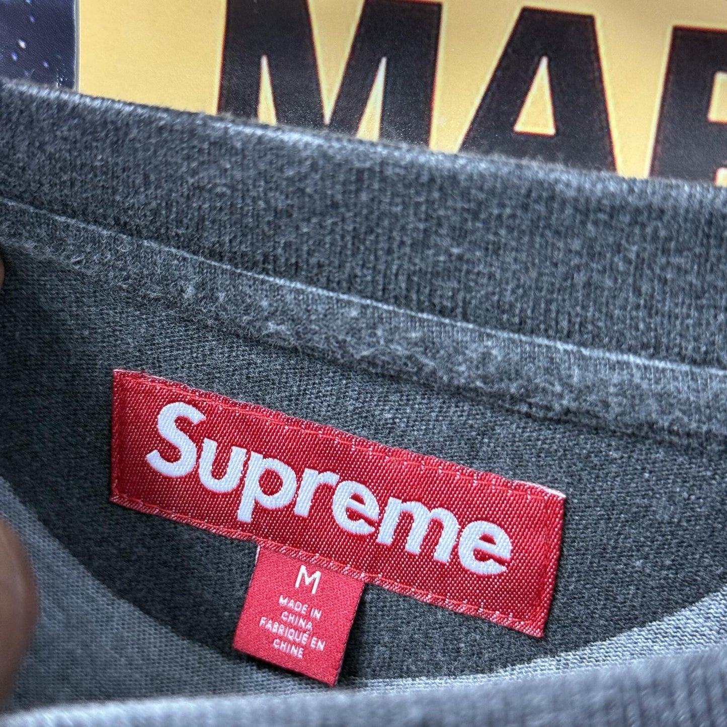 SUPREME FW25 BLACK OVERPRINT S/S TOP / TEE