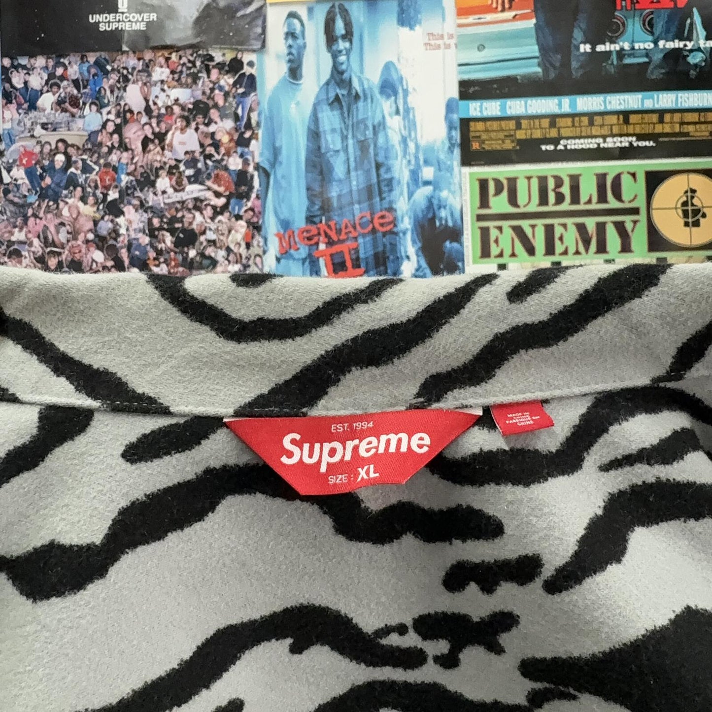 SUPREME SS25 MOLESKIN ZEBRA WORK JACKET