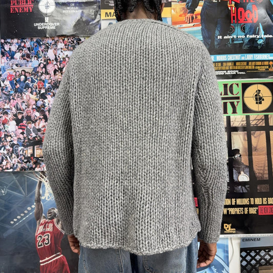 COMME DES GARCONS HOME DEUX GREY KNIT SWEATER