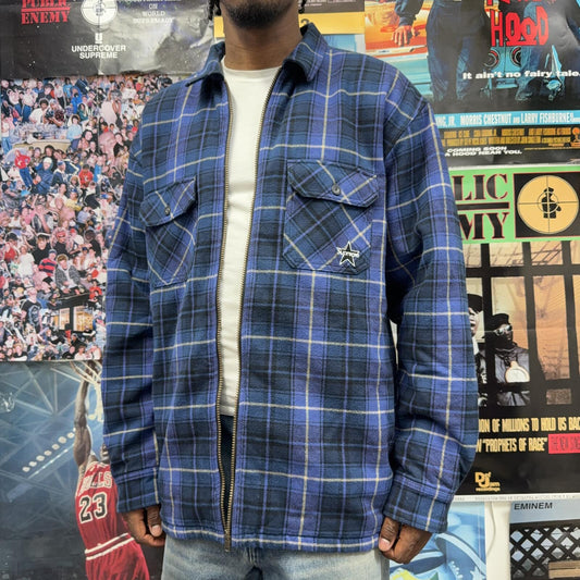 SUPREME FW25 THERMAL LINED ZIP UP FLANNEL SHIRT