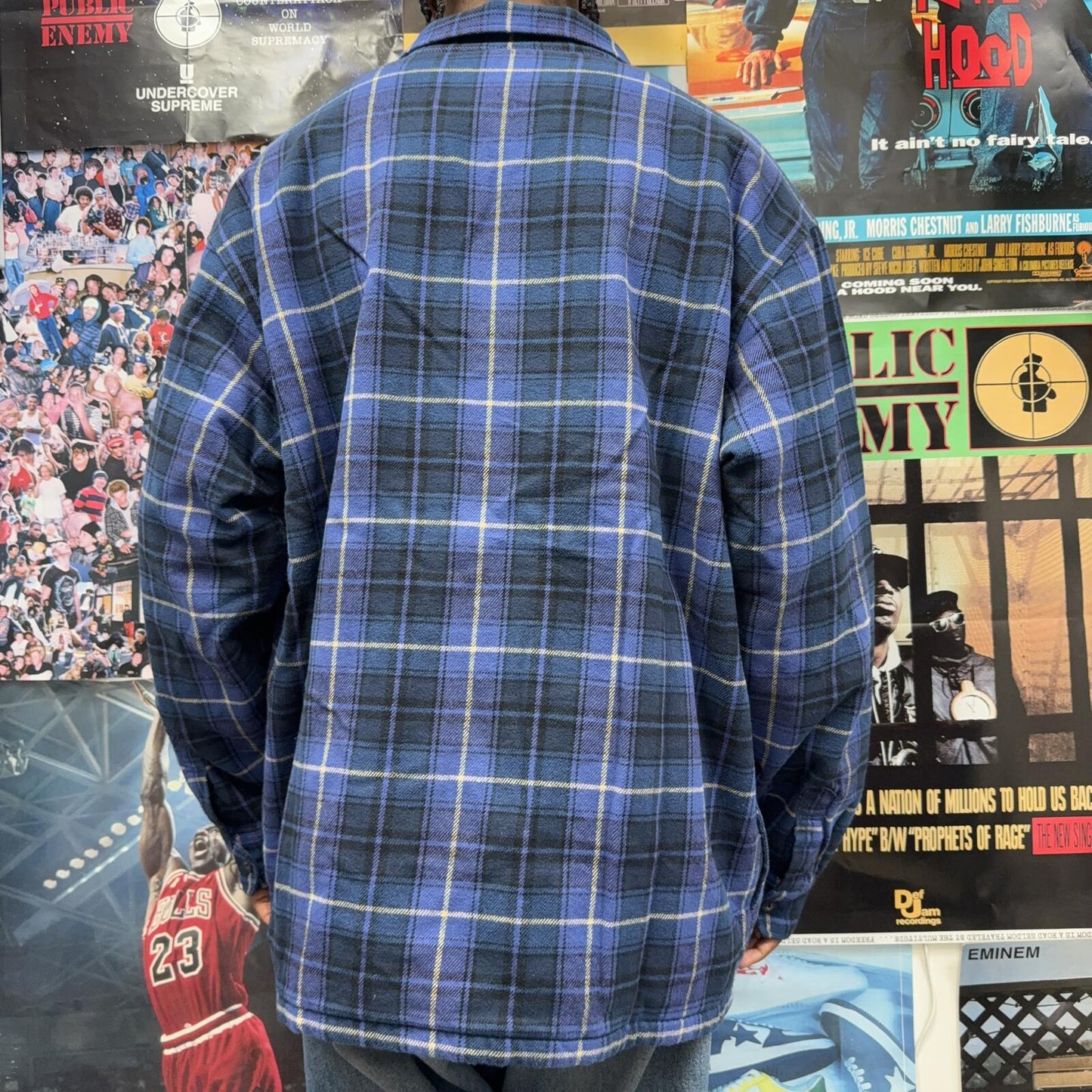 SUPREME FW25 THERMAL LINED ZIP UP FLANNEL SHIRT