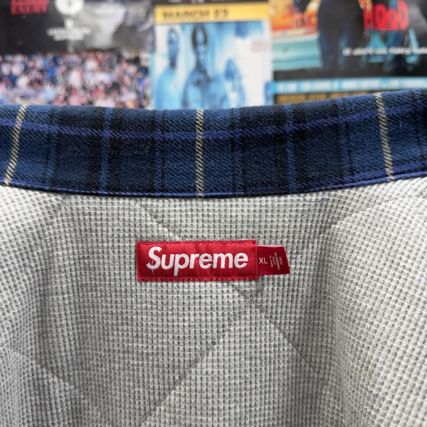 SUPREME FW25 THERMAL LINED ZIP UP FLANNEL SHIRT