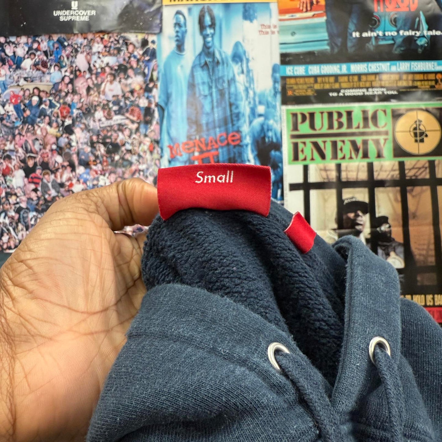 SUPREME FW23 WASHED PANTHER HOODIE