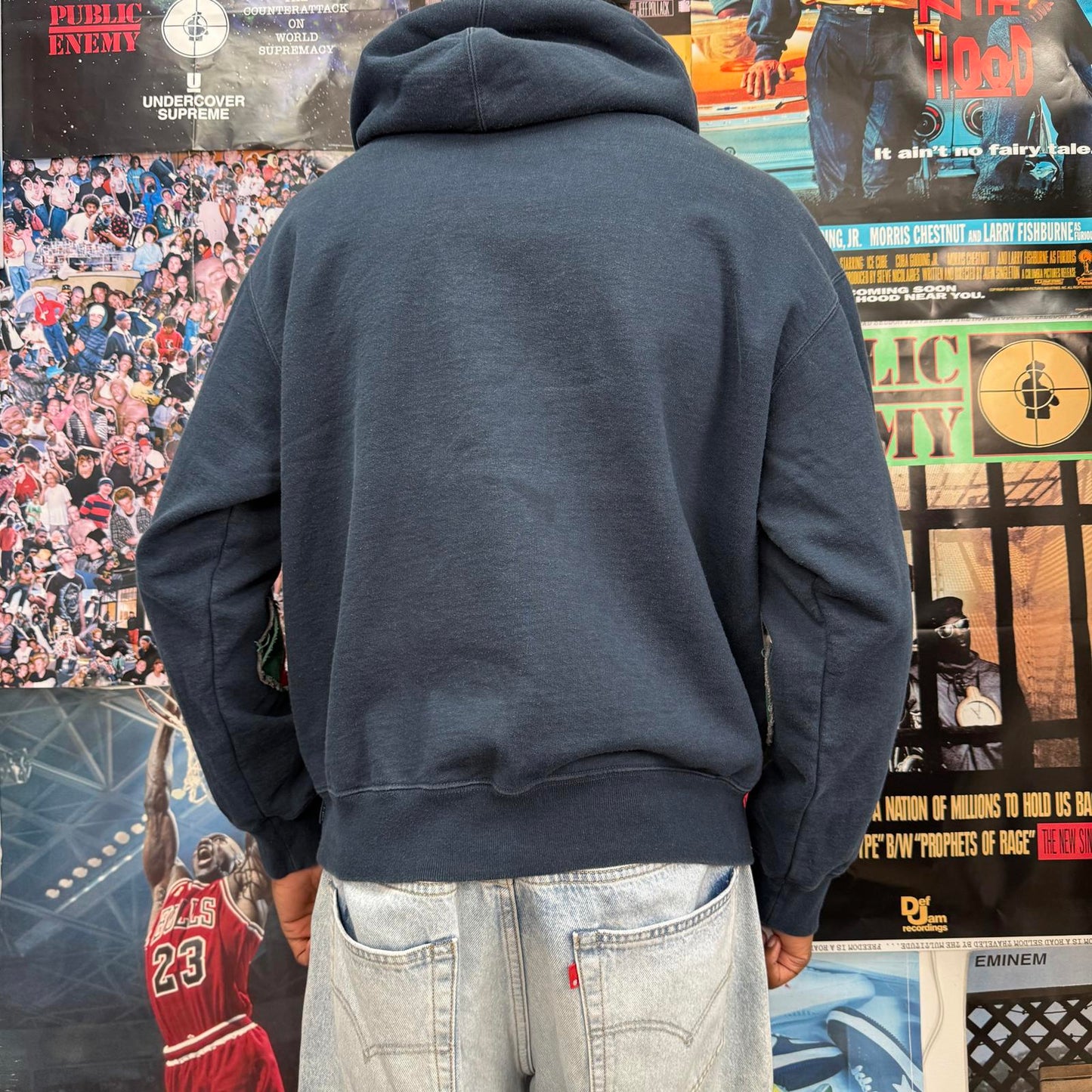 SUPREME FW23 WASHED PANTHER HOODIE