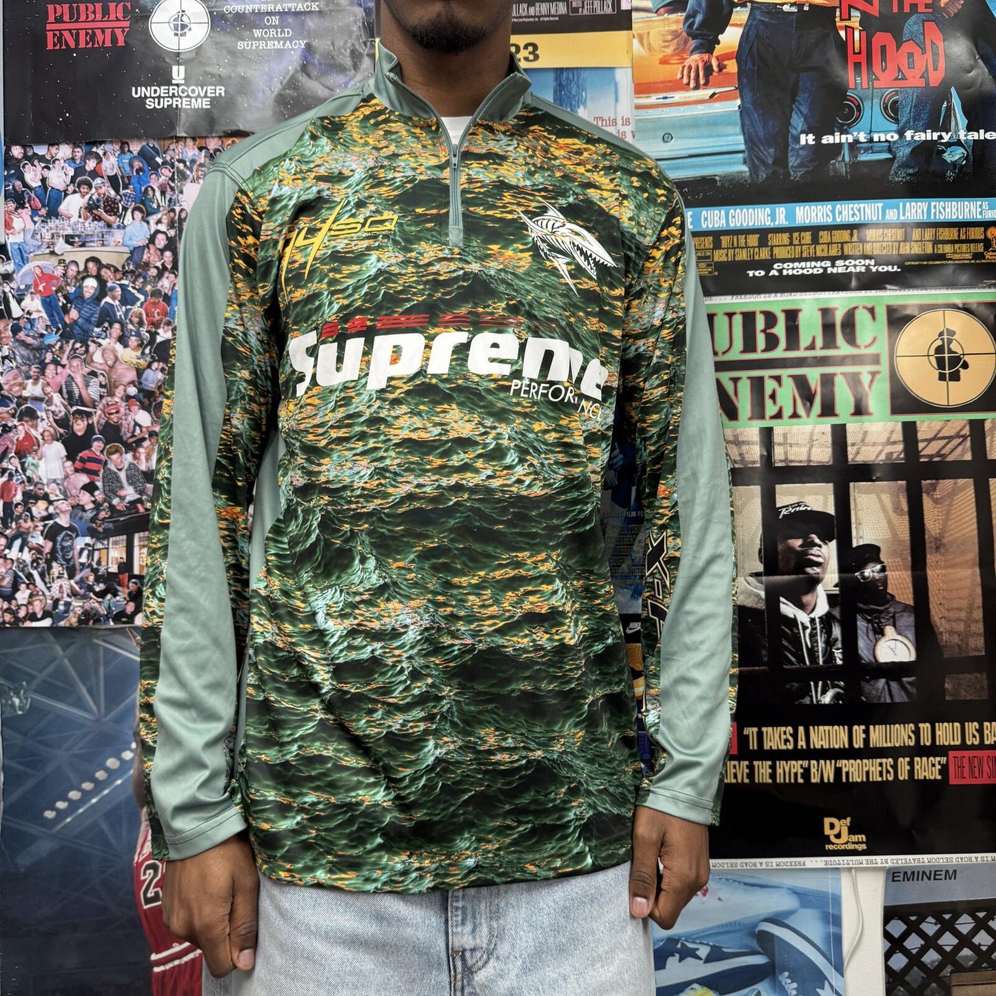 SUPREME SS22 WAVES ZIP PULLOVER