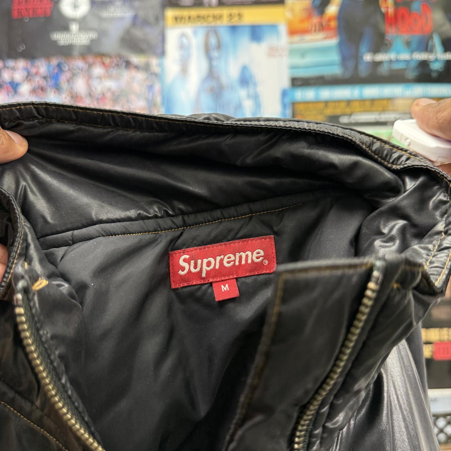 SUPREME FW17 CONTRAST STICH PULLOVER JACKET