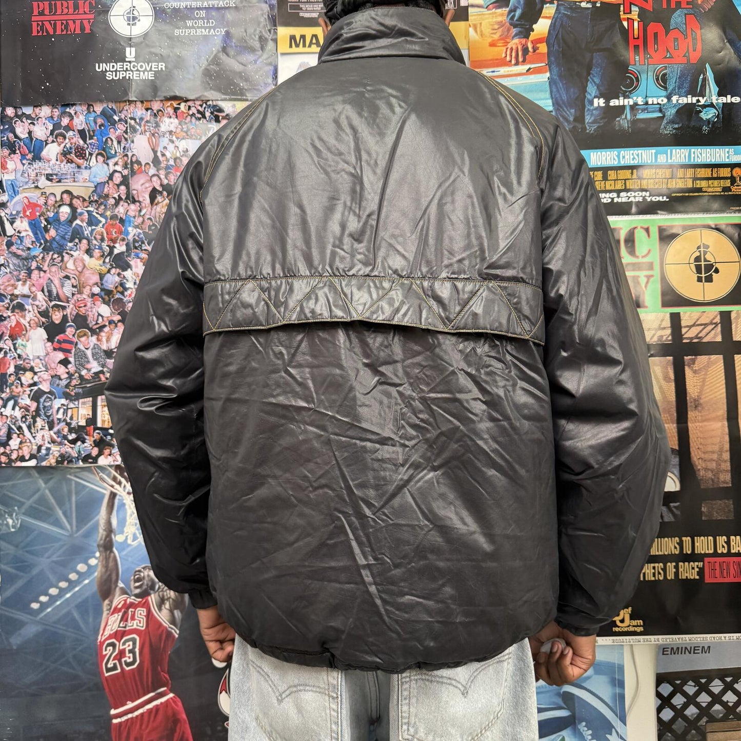 SUPREME FW17 CONTRAST STICH PULLOVER JACKET