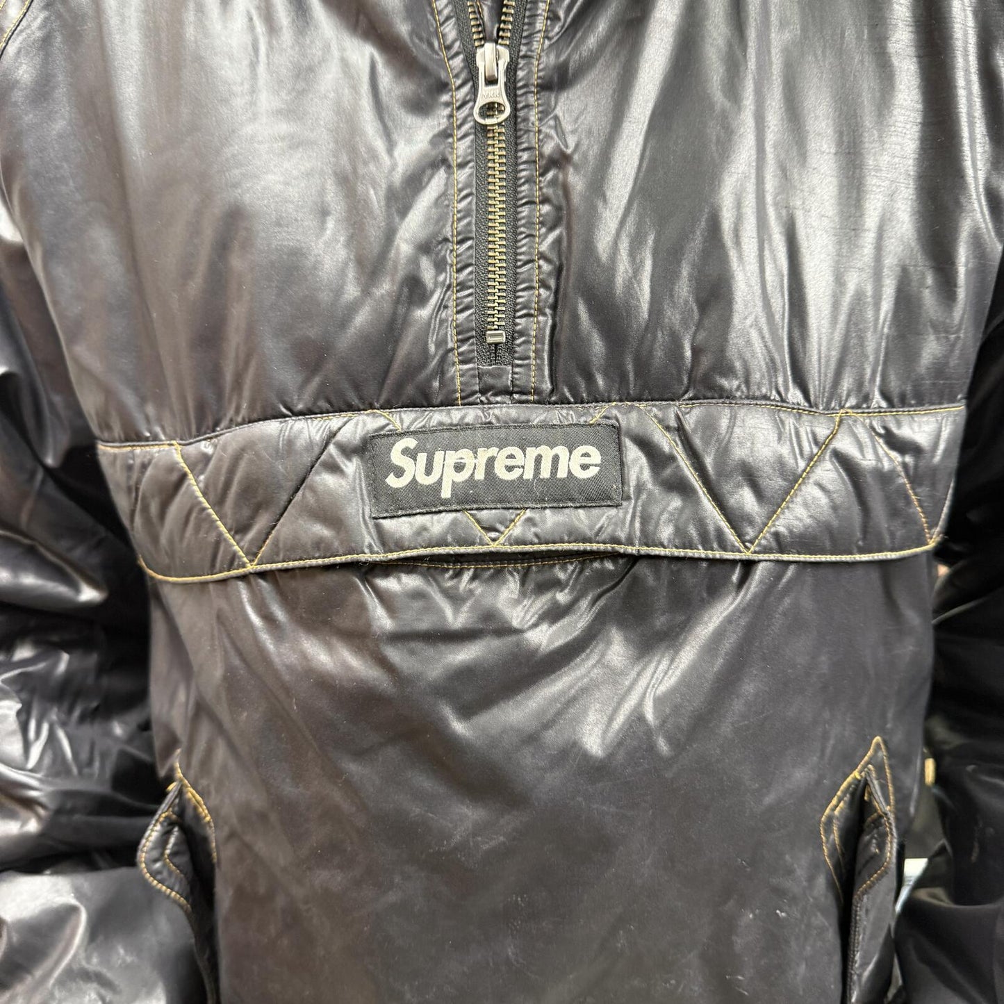 SUPREME FW17 CONTRAST STICH PULLOVER JACKET