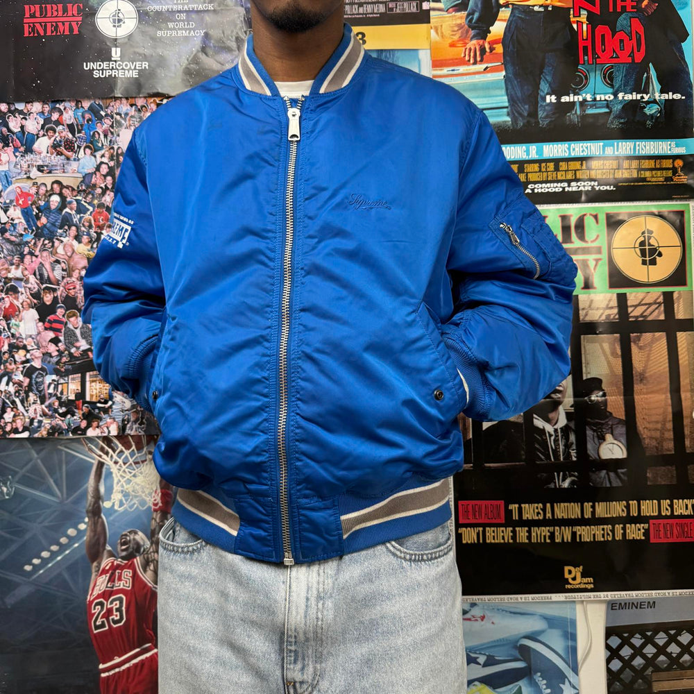SUPREME SS22 2ND TO NONE MA-1 BOMBER JACKET
