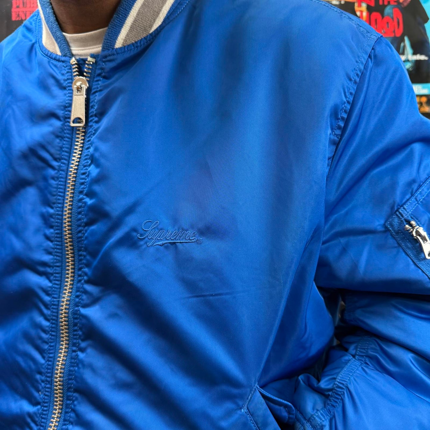 SUPREME SS22 2ND TO NONE MA-1 BOMBER JACKET