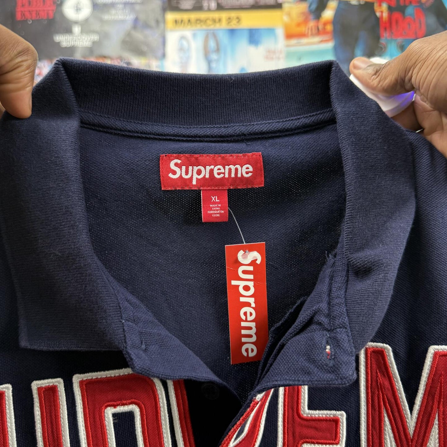 SUPREME FW25 TWILL APPLIQUE POLO