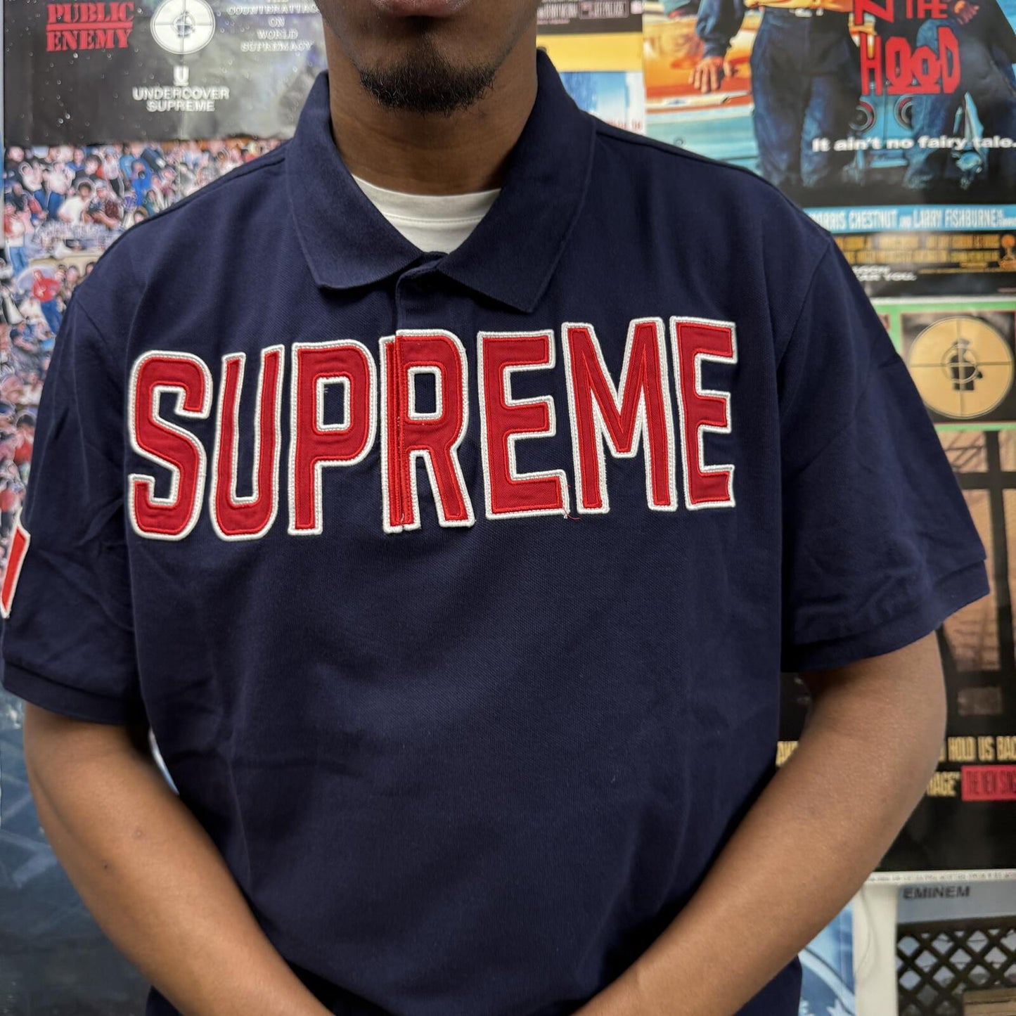 SUPREME FW25 TWILL APPLIQUE POLO