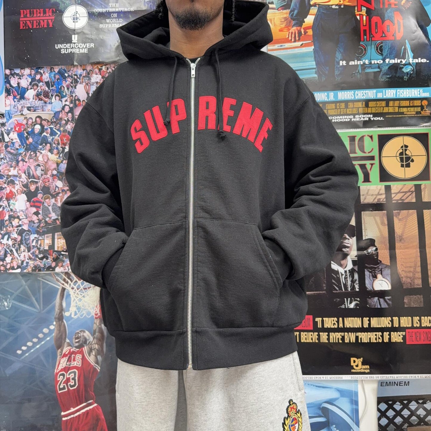 SUPREME FW25 ARC THERMAL LINED ZIP UP HOODIE