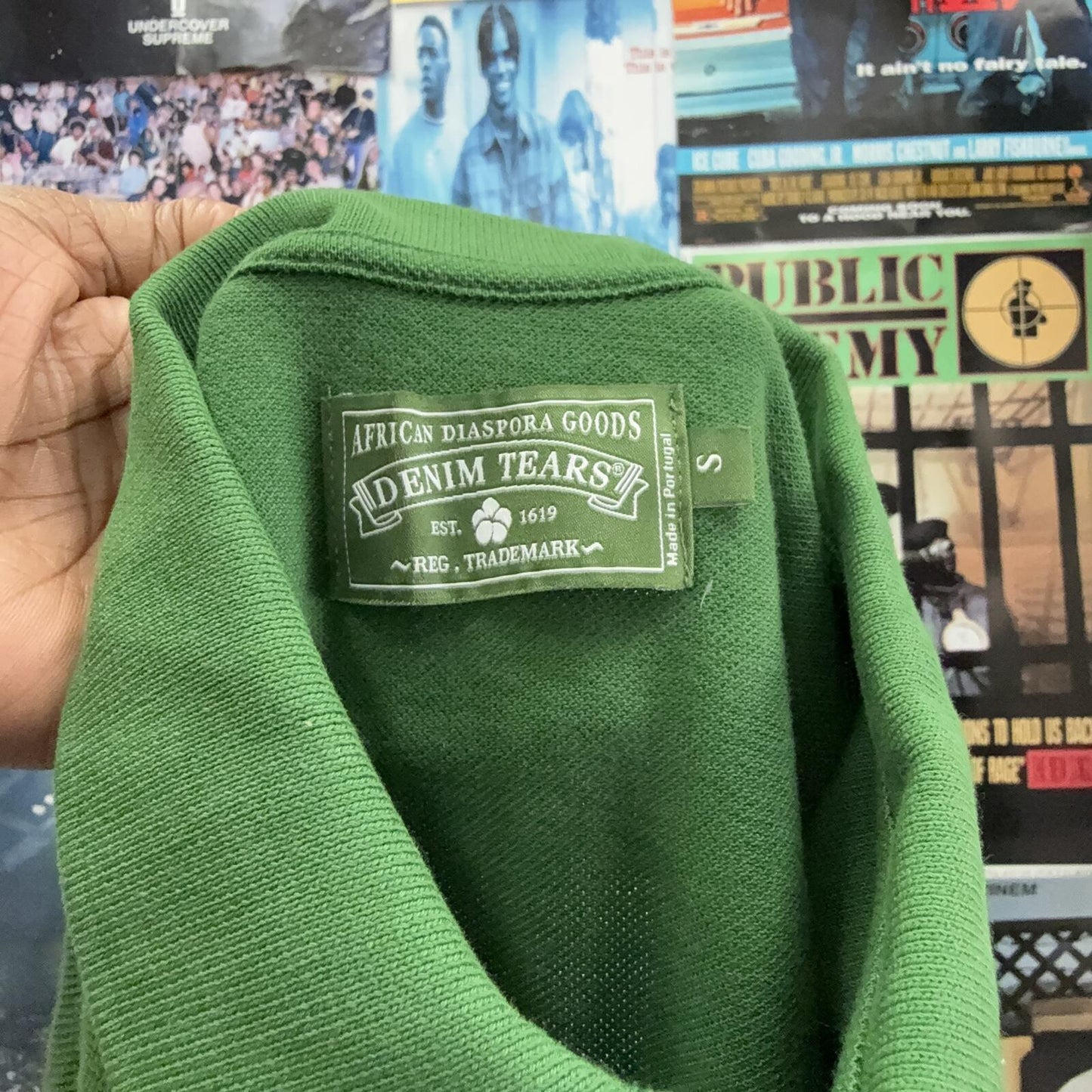 DENIM TEARS GREEN PEACE WREATH POLO
