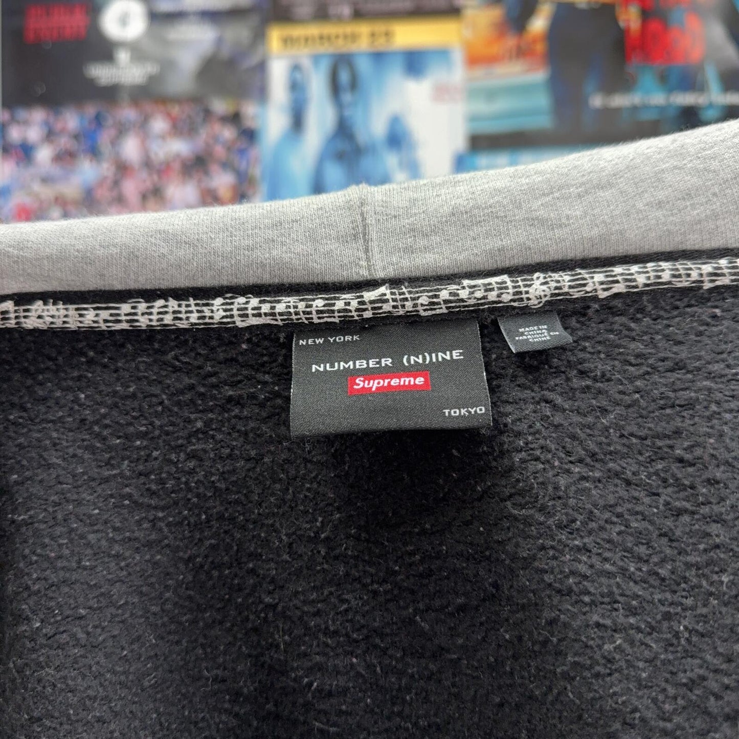 SUPREME FW25 NUMBER NINE PATCHWORK ZIP UP HOODIE