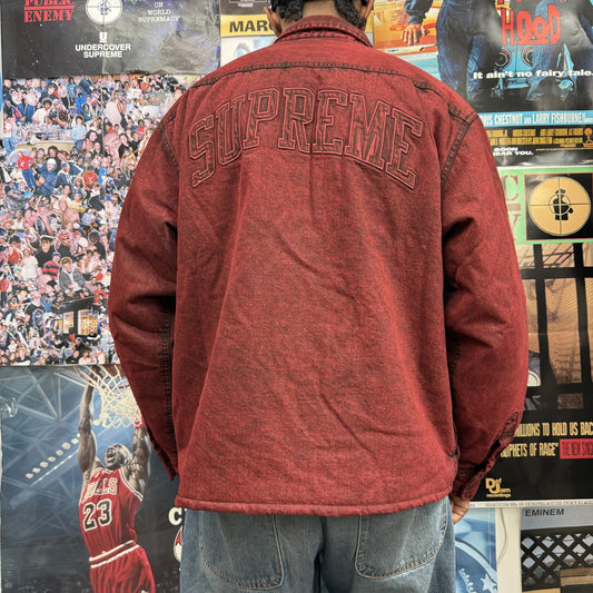 SUPREME FW24 FAUX SHEARLING LINED WORK SHIRT