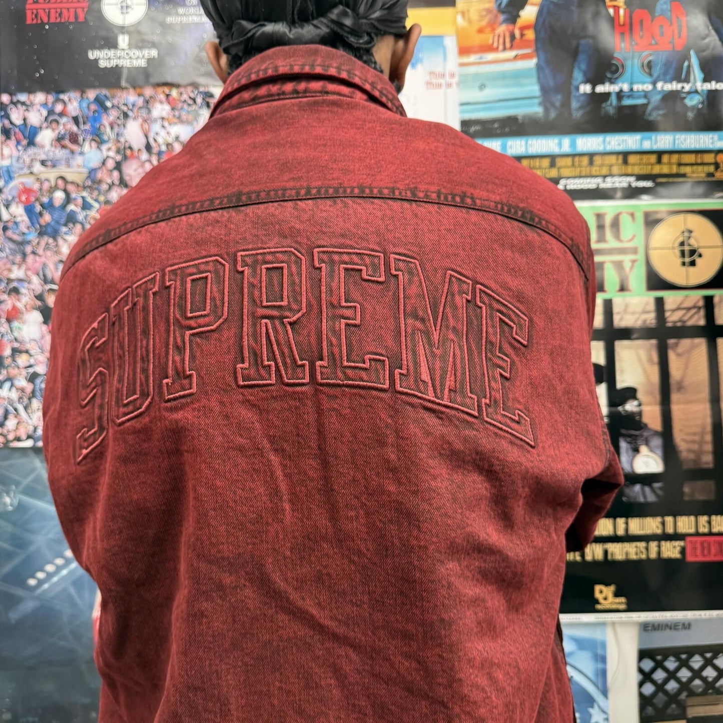 SUPREME FW24 FAUX SHEARLING LINED WORK SHIRT