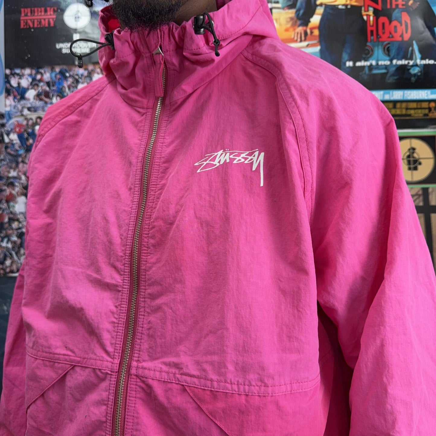 STUSSY WAVE DYE BEACH SHELL JACKET