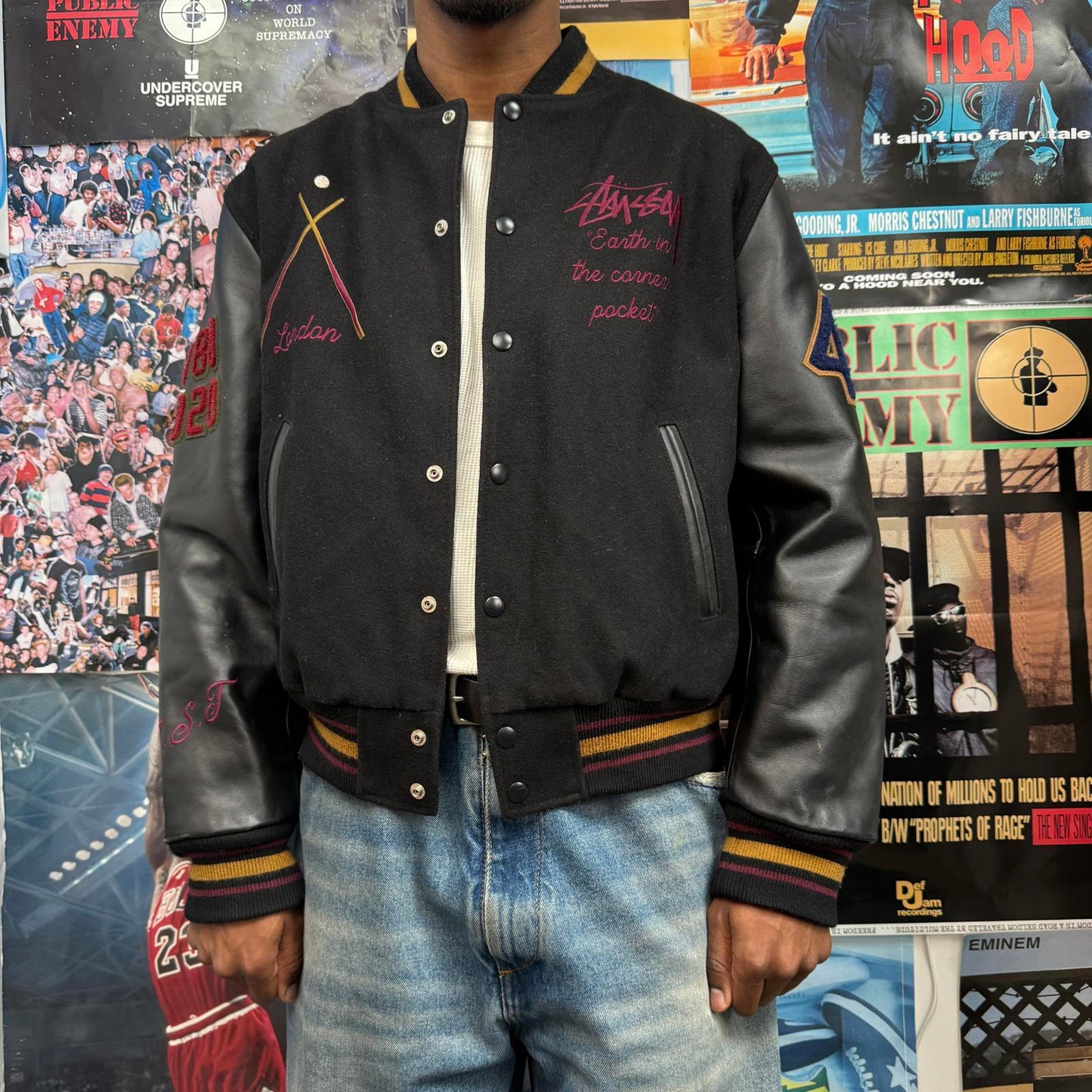 STUSSY 40TH ANNIVERSARY IST VARSITY JACKET