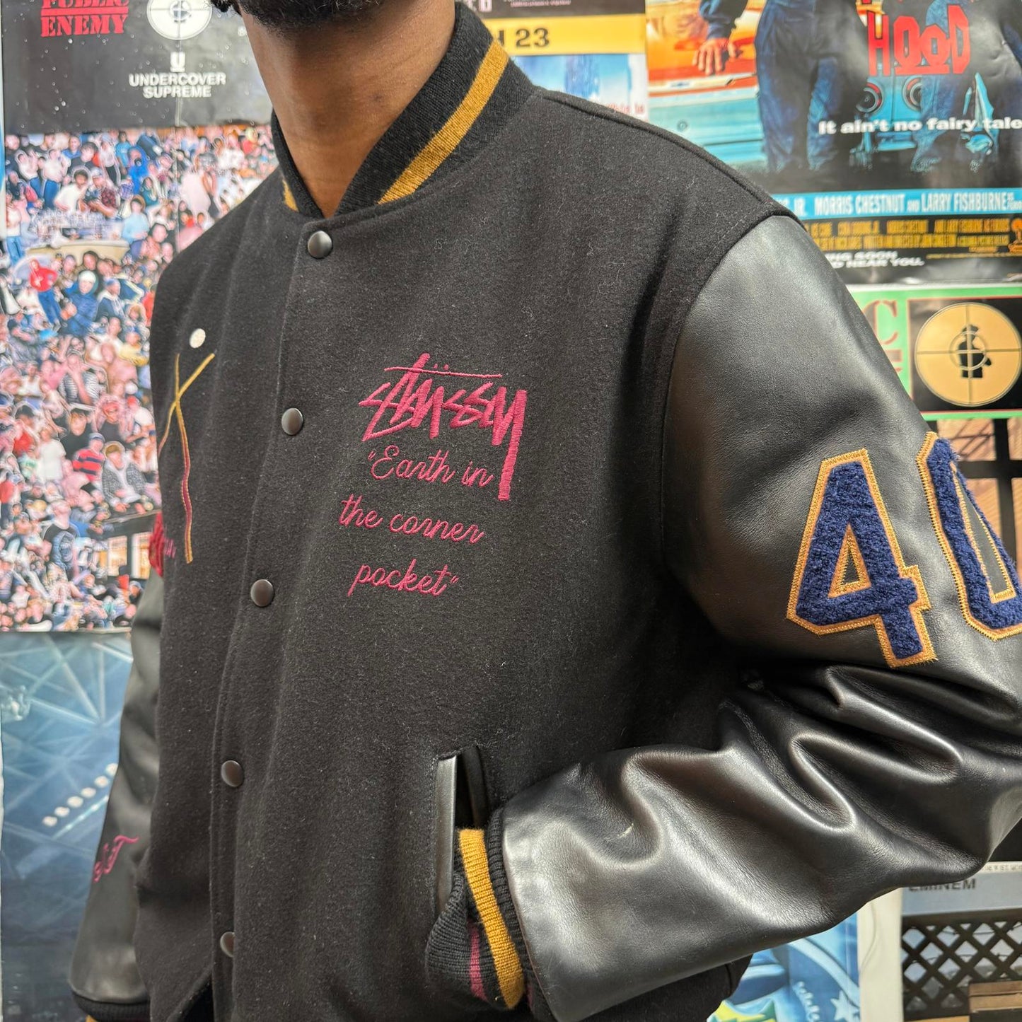 STUSSY 40TH ANNIVERSARY IST VARSITY JACKET
