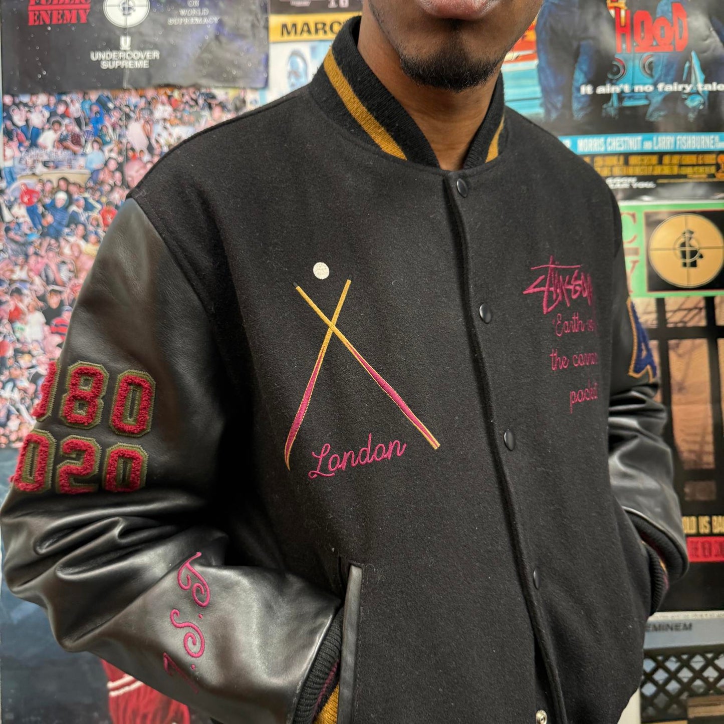 STUSSY 40TH ANNIVERSARY IST VARSITY JACKET