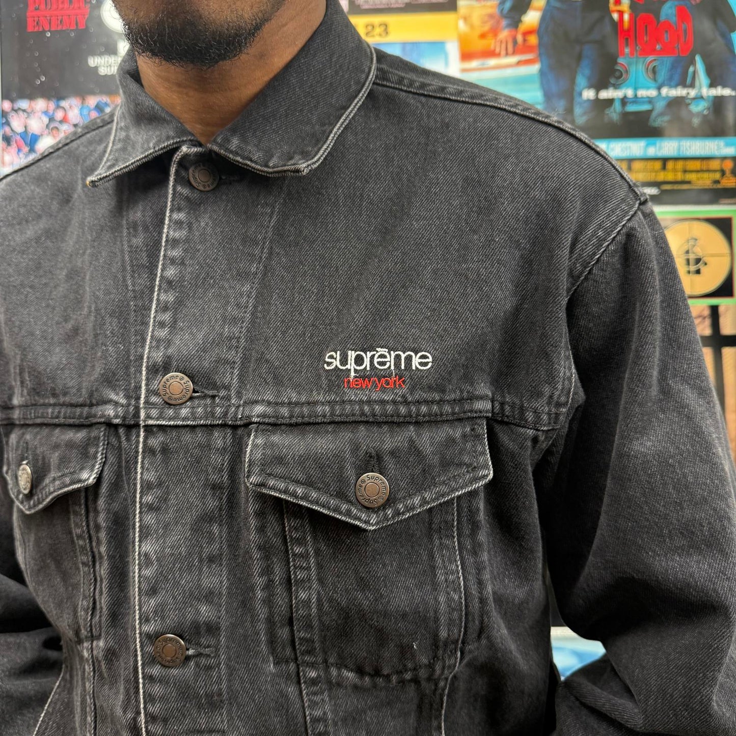 SUPREME SS25 DENIM TRUCKER JACKET