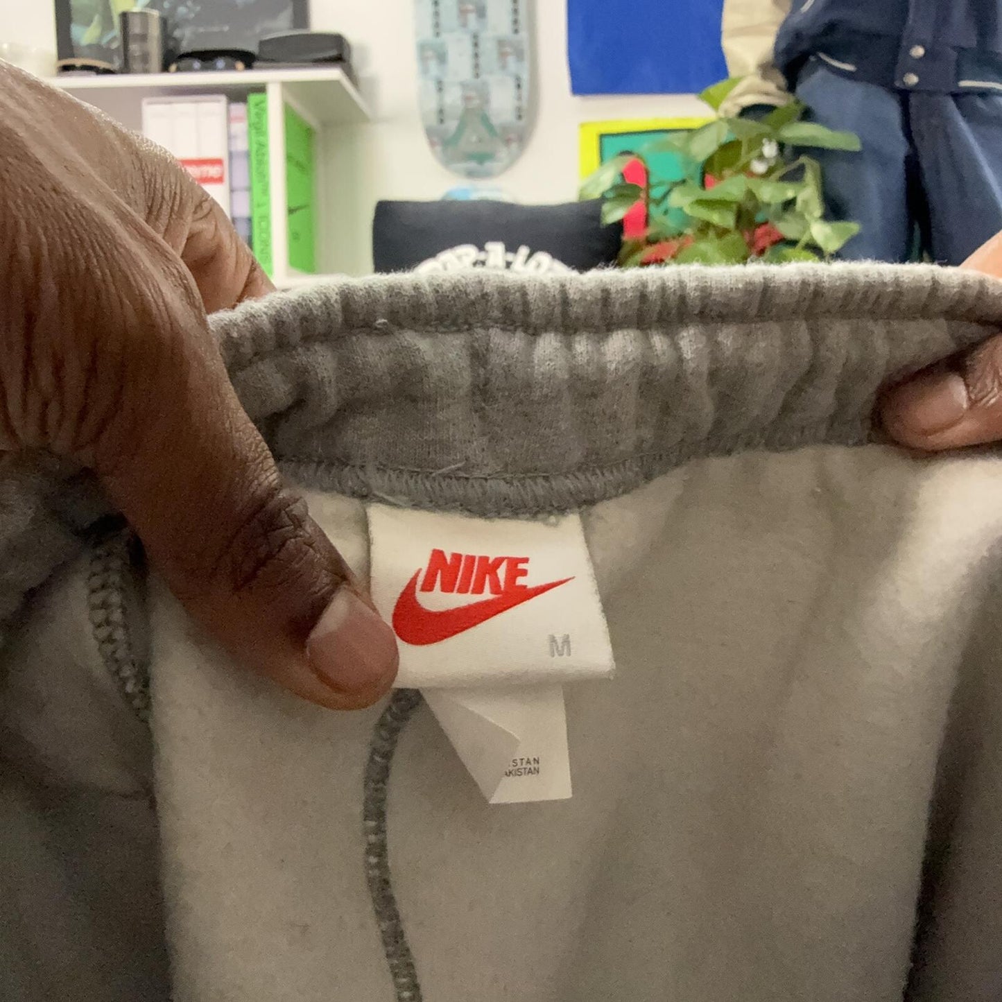 STUSSY X NIKE SS23 FLEECE GREY JOGGERS
