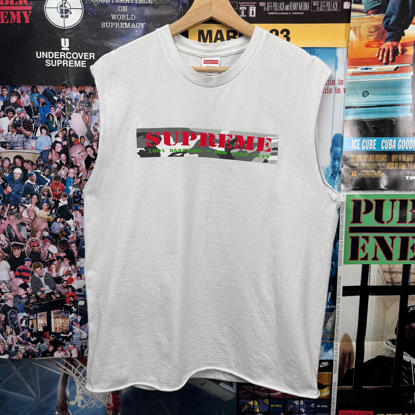 SUPREME SS25 HARDORE TEE CUT ARMS TEE
