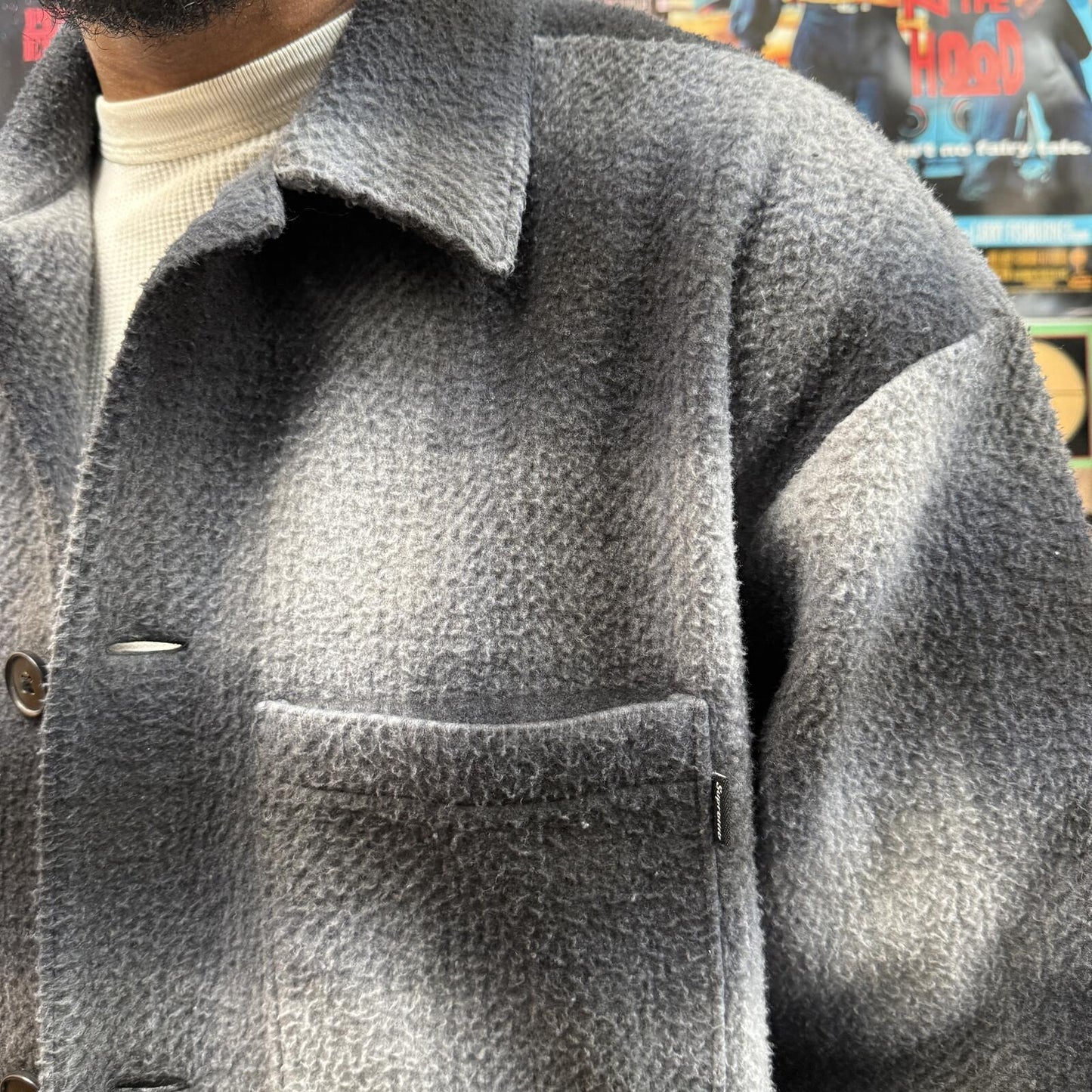 SUPREME FW20 SHADOW PLAID FLEECE SHIRT