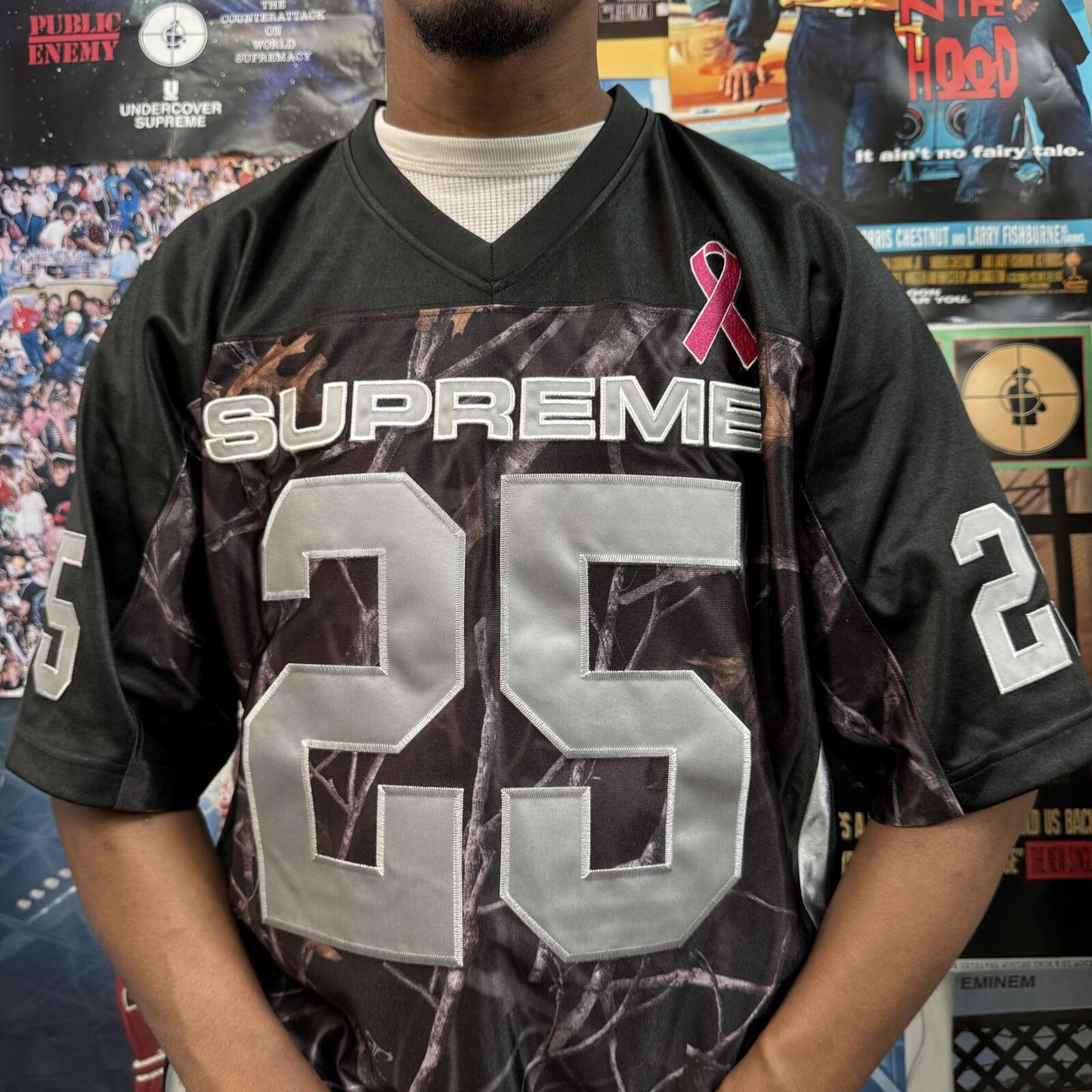SUPREME FW25 BREAST CANCER AWARENESS FOOTBALL JERSEY