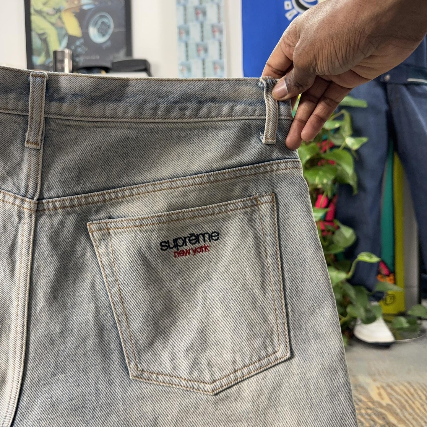 SUPREME SS23 DIRTY INDIGO BAGGY JEANS